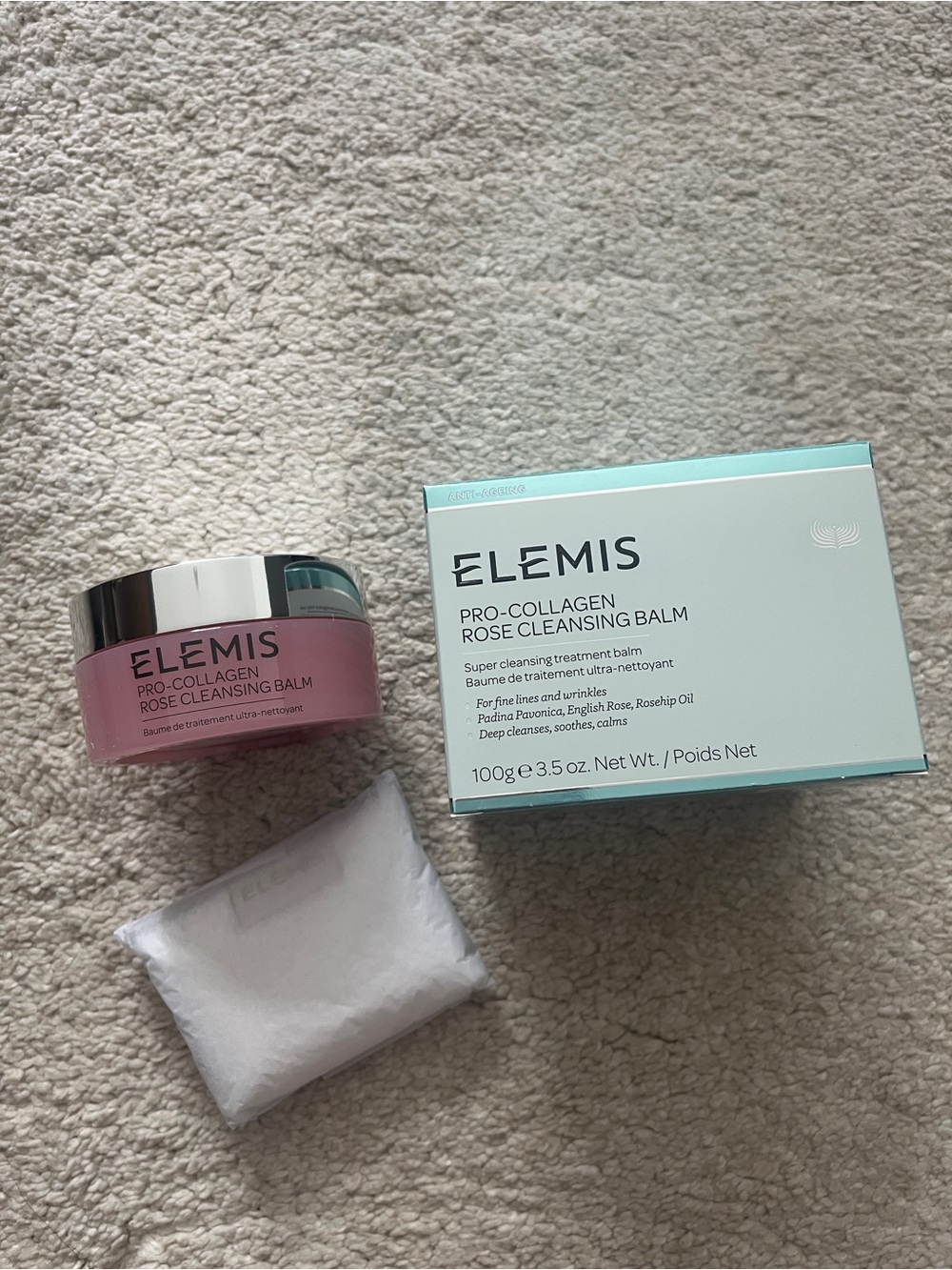 ELEMIS Pro-Collagen Rose Cleansing Balm — Pink Jar & Mint Box